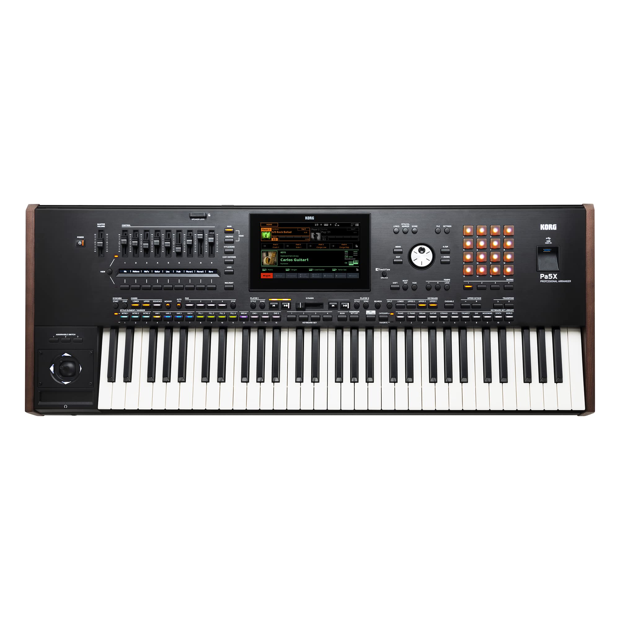 Korg 88-Key Pa5X Professional Arranger with Color Touch Screen