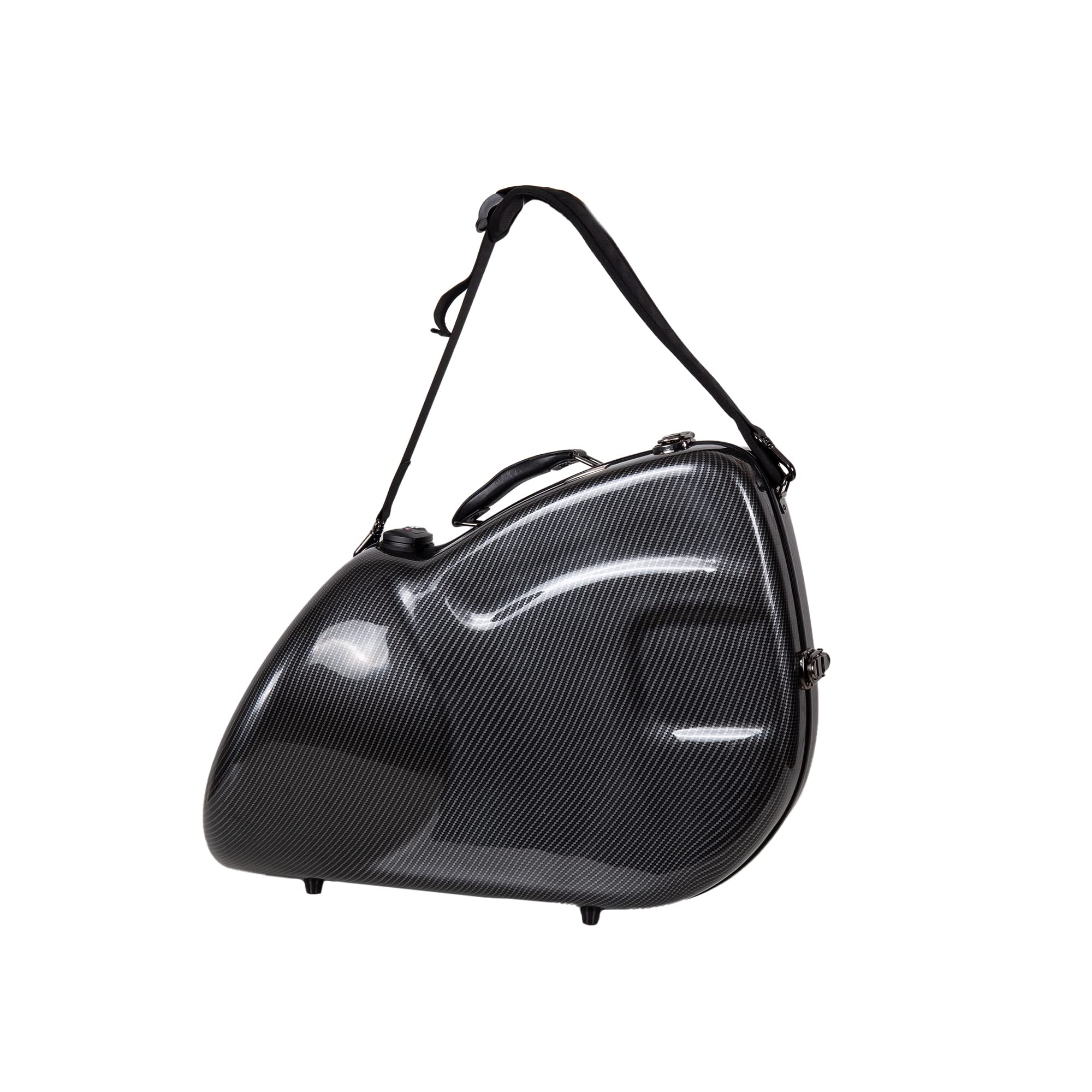 Crossrock Composite Carbon Fiber Hard-shell case for F-Trigger or Straight Trombone with TSA lock-Black(CRF3000TBBK)