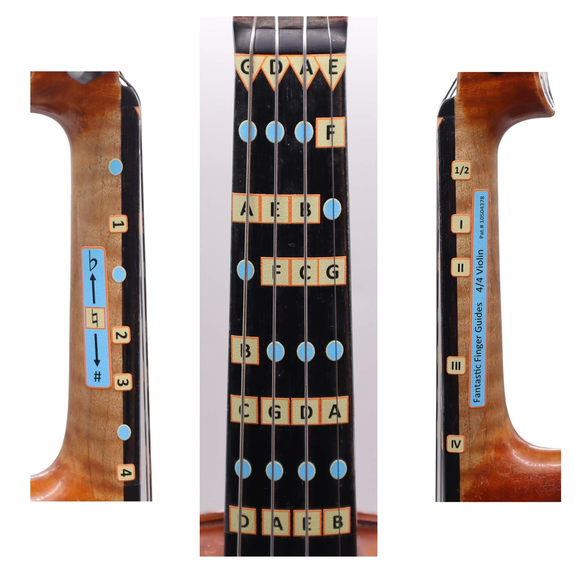 Fantastic Finger Guide for Violins Adult Beginner | Stringed Musical Instruments | Fingerboard and Fretboard Stickers for Learning All Notes | Play or Fiddle, 4/4-Size