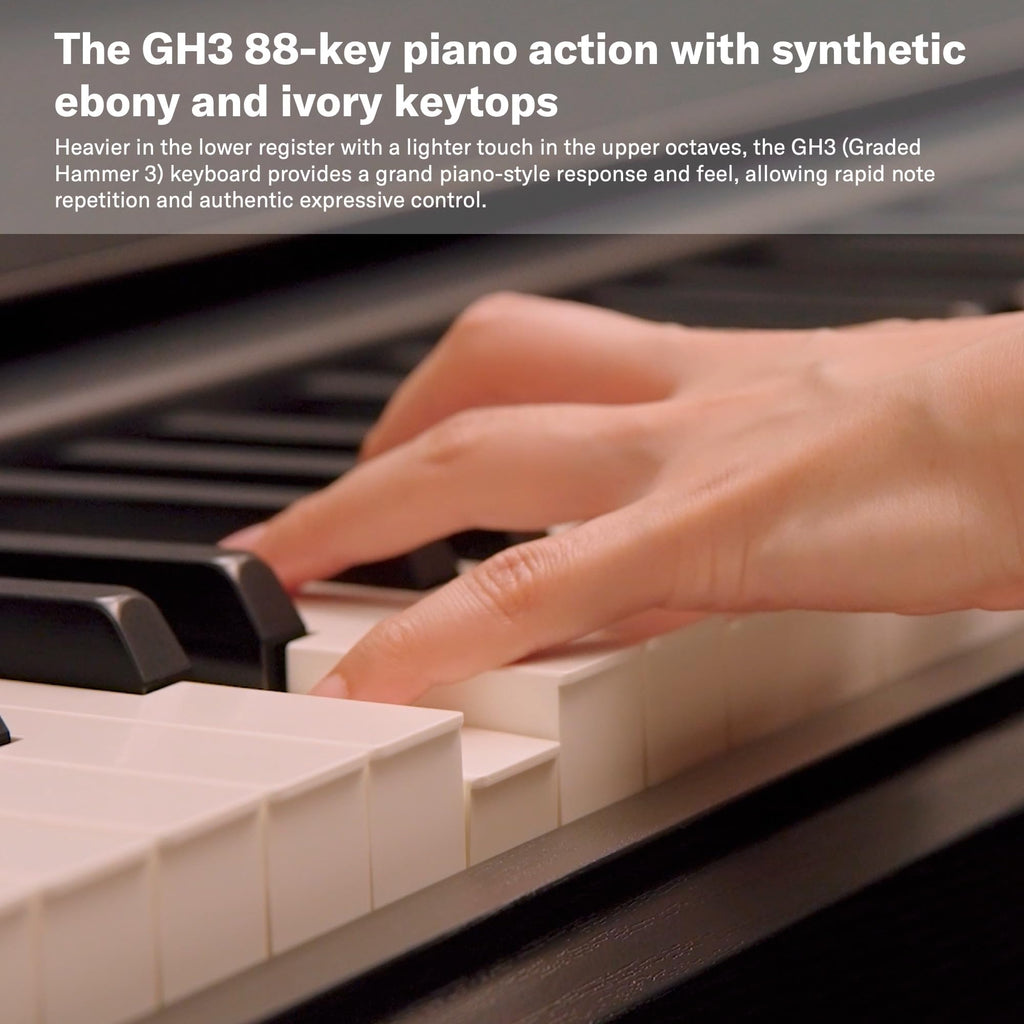 Yamaha Arius Series 88-Key Weighted Action Upright Digital Piano for Beginner and Intermediate Players, Dynamic Response, Grand Piano Sound, 3-pedal Unit, Bench Included, Rosewood YDP105R