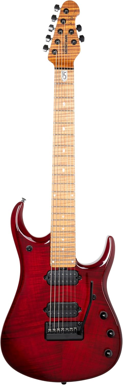 Ernie Ball Music Man JP15 7 John Petrucci Signature 7-string Electric Guitar - Red Tide