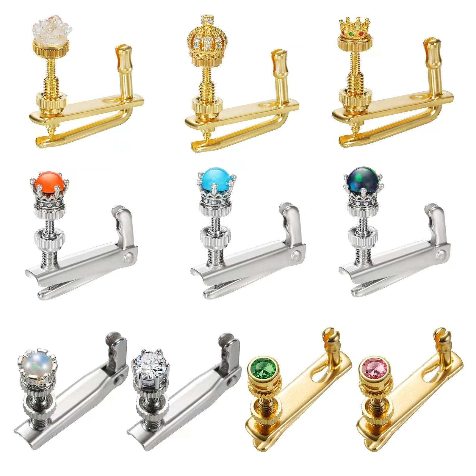 Handmade Creative Violin Fine Tuning Violin Tuners Violin Screw Violin String Adjusters for 3/4 4/4 Violins (20-Sapphire) Fiddle Fine Tuner