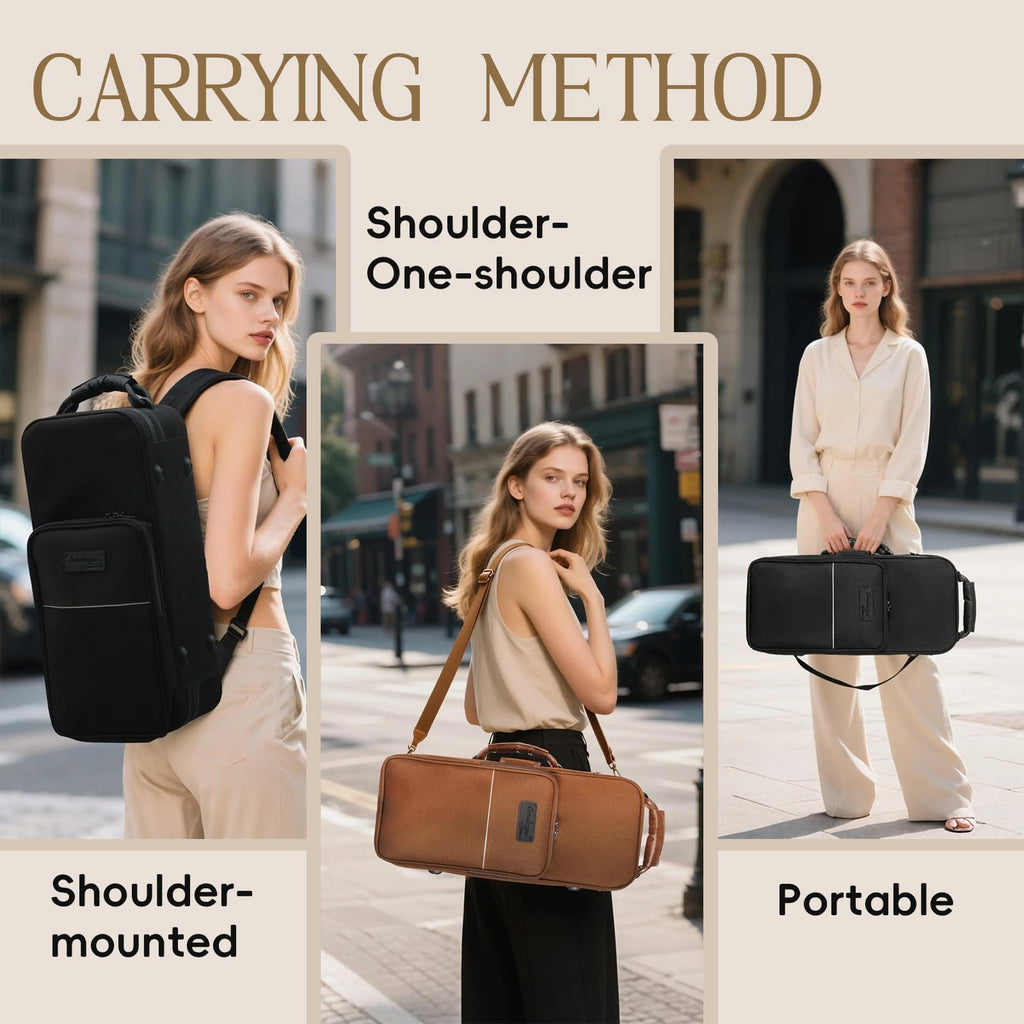 BGR Rectangular Trumpet Case, Built-in Backpack Straps Gig Bag | Durable trumpet case with reinforced protection, accessory storage and comfortable carrying for performances and travel.