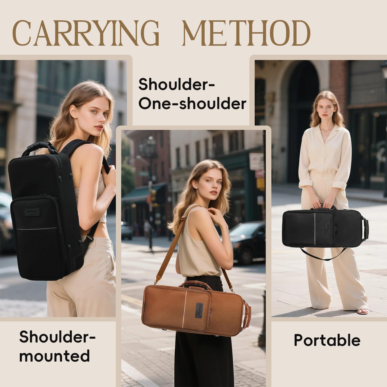 BGR Rectangular Trumpet Case, Built-in Backpack Straps Gig Bag | Durable trumpet case with reinforced protection, accessory storage and comfortable carrying for performances and travel.