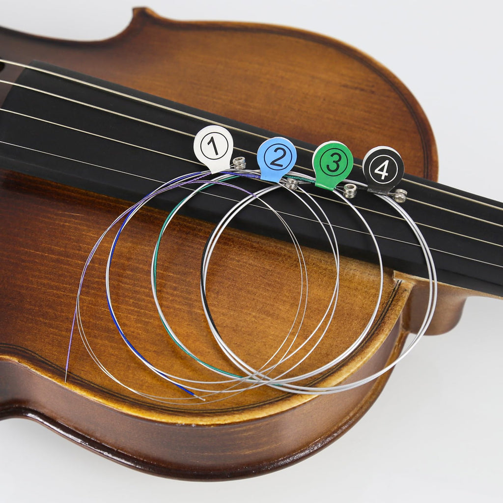 Violin Strings 4/4 Full Set Professional Performance Grade, Ball End, Nylon Wound 901B (Includes E, A, D, G Strings)…
