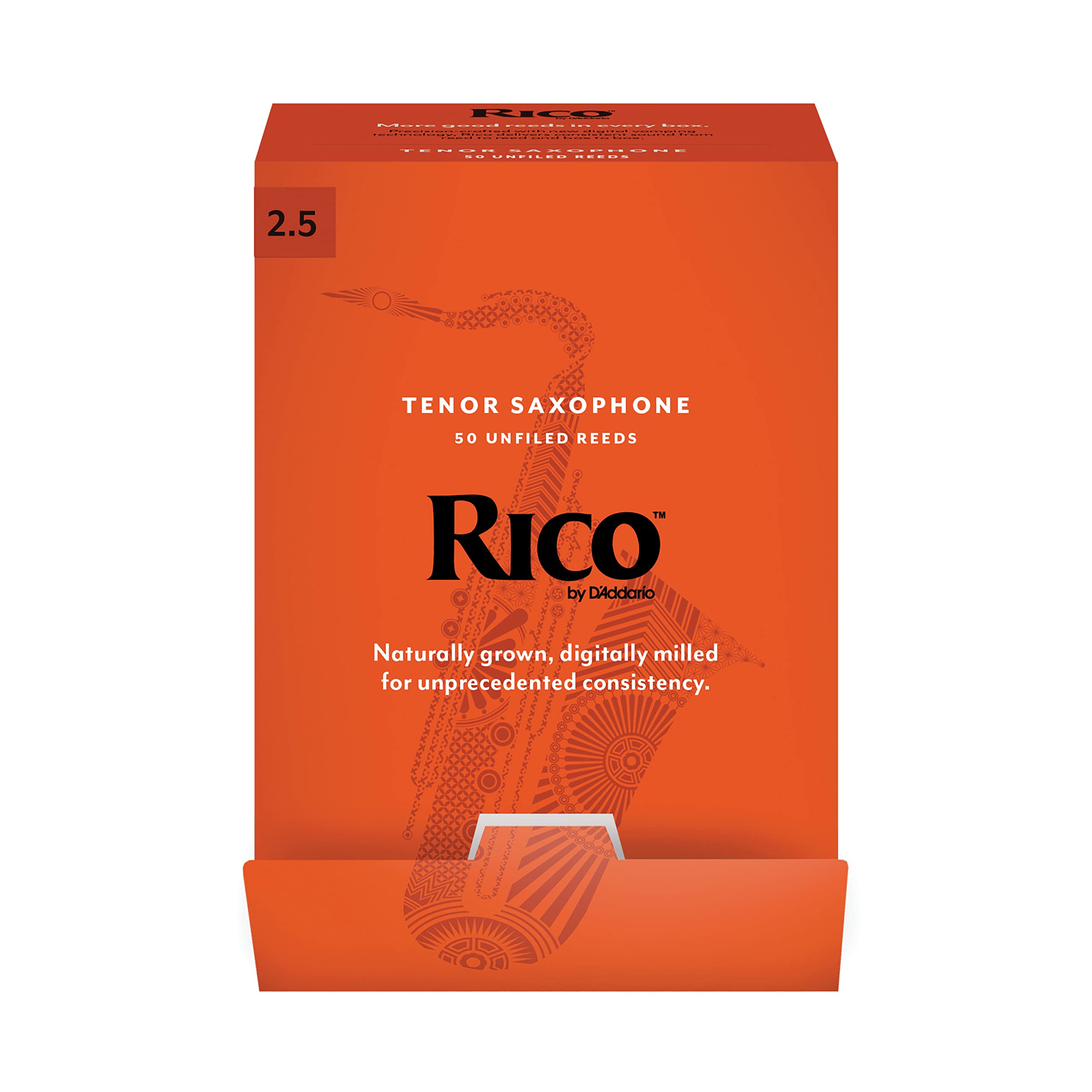 Rico Organic Tenor Saxophone Reeds, Strength 3.0, Pack of 10