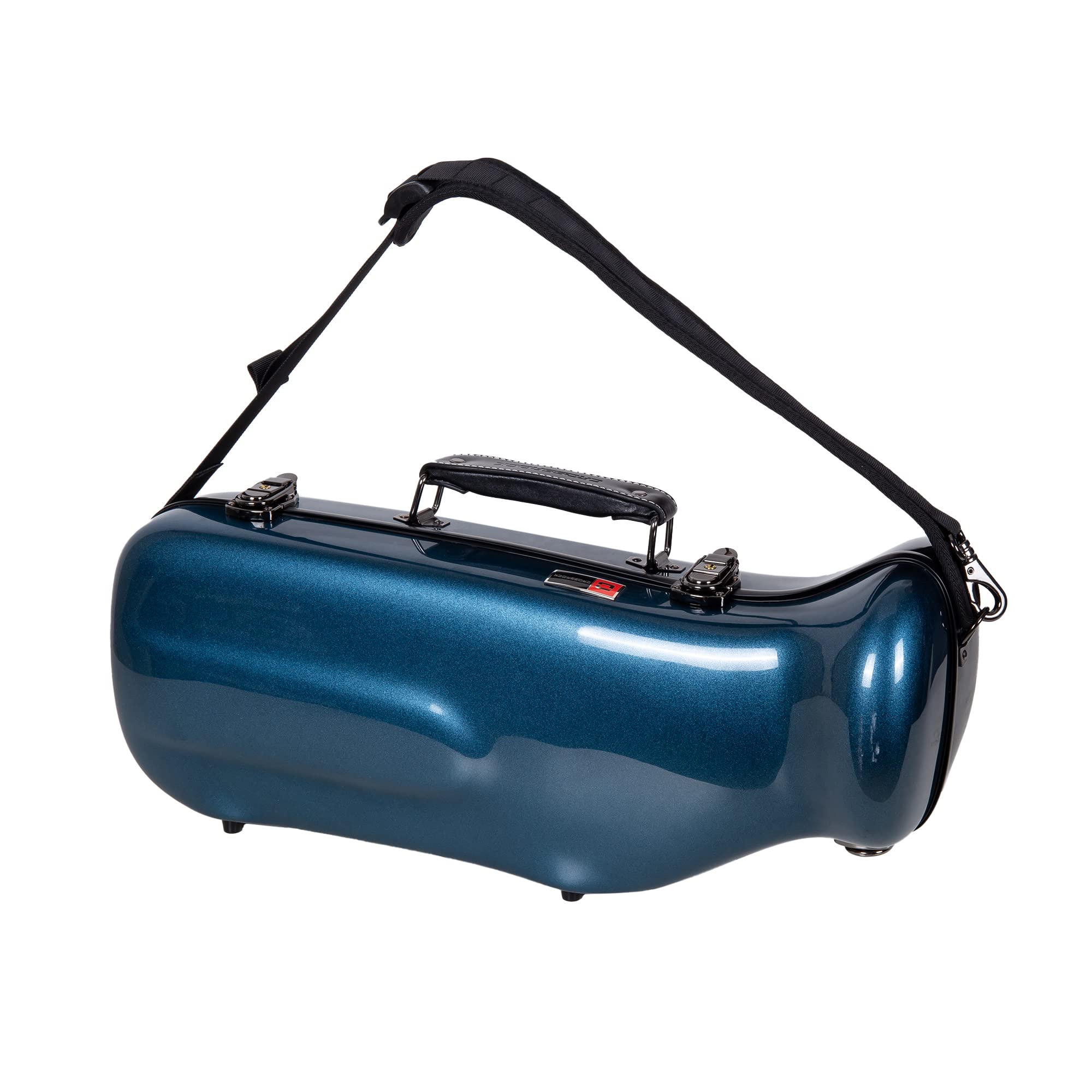 Crossrock Fiberglass Case fits for Trumpet with removable shoulder straps-Black(CRF1020TRBK)