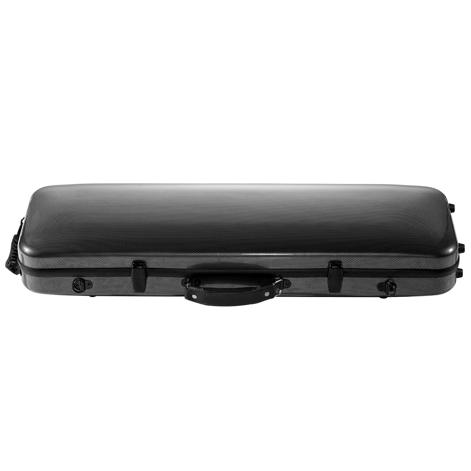 VEVOR 4/4 Full Size Violin Case, Built-in Hygrometer, Lightweight Portable Travel Carrying Bag, with Plush Lining, Dual Shoulder Straps, Anti-Scratch, Professional Triangular Shape, for Violin, Black