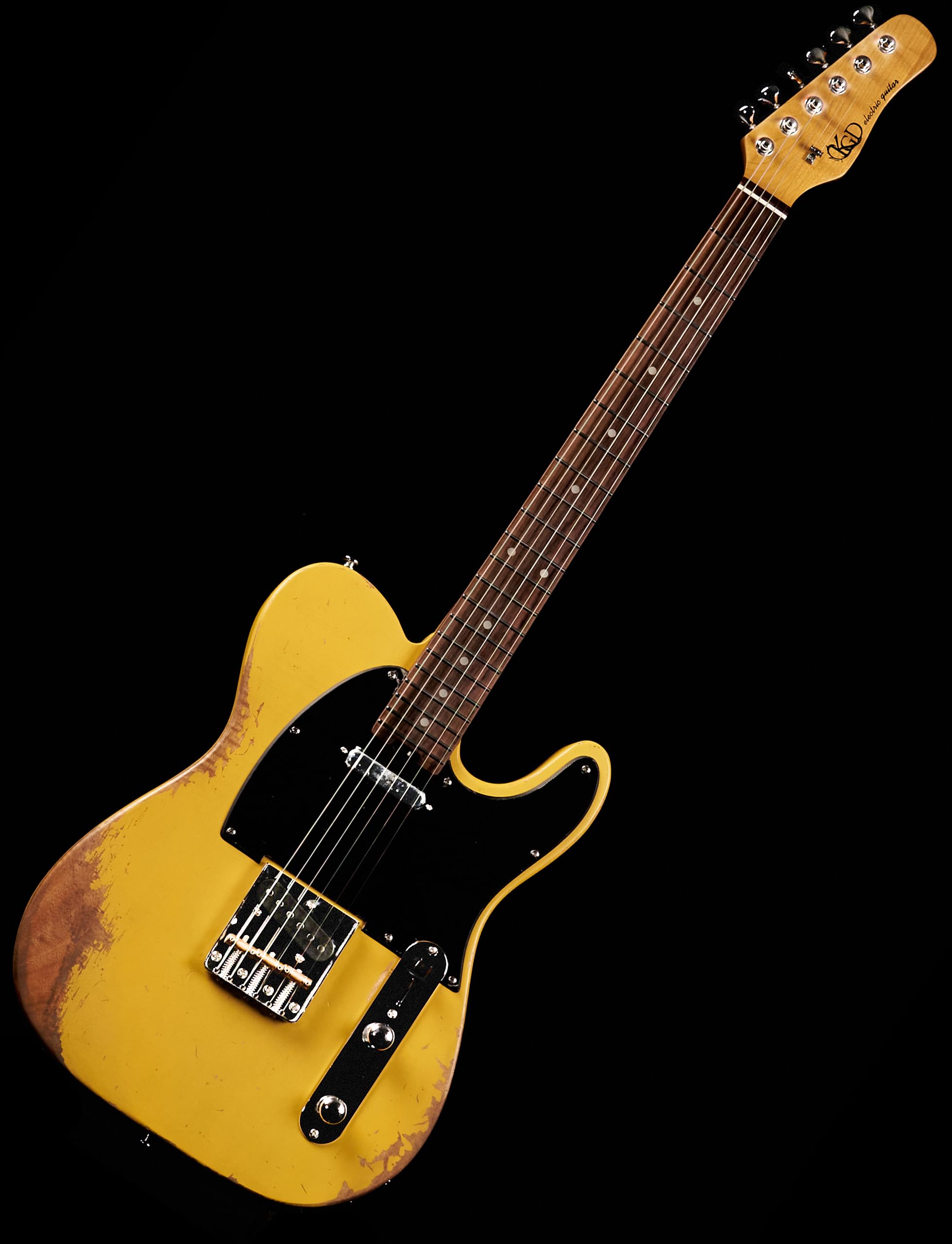 KGD Relic electric guitar mahogany body carbonized maple neck rosewood fretboard 6-string solidbody electric guitar S-S pickupsbrass barrel saddle bridge (Grass Green)