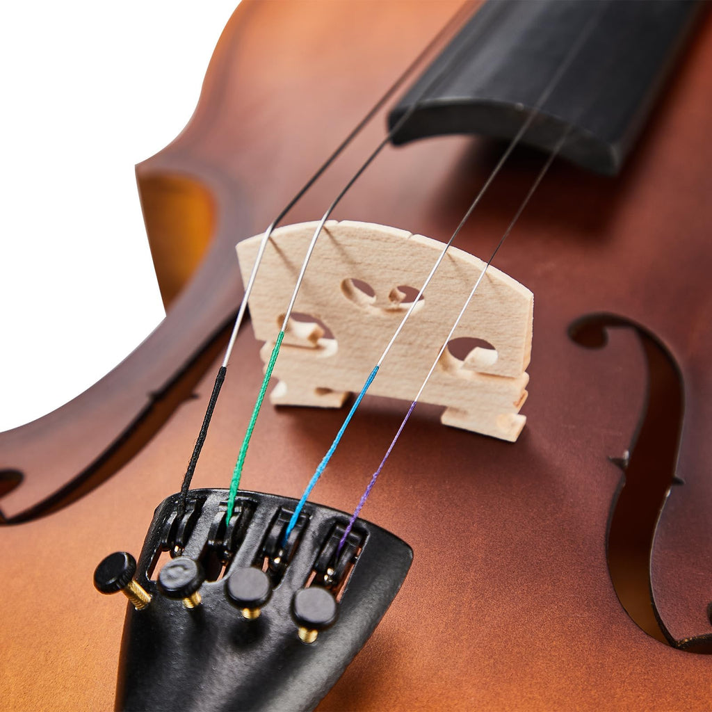 Beginner Violin 4/4, Full Size Violin for Adults, Teens, Student, Acoustic Fiddle Kit with Hard Case,Tuner,Mute,Shoulder Rest,Extra Strings,Cleaning Cloth,Learners Age 12+ (Reddish Brown)