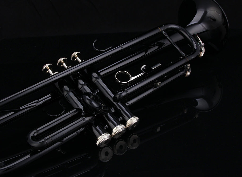 Glory Bb Trumpet - Trumpets for Beginner or Advanced Student with Case, pair of gloves-Gold