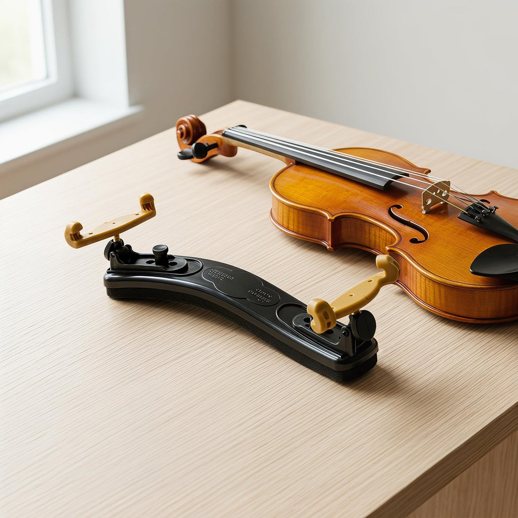 Violin Shoulder Rest 4/4 3/4 Size, Adjustable Collapsible Shoulder Rest for Violin, Ergonomic Violin Accessories for Beginners & Professionals (Classic 3/4-4/4)
