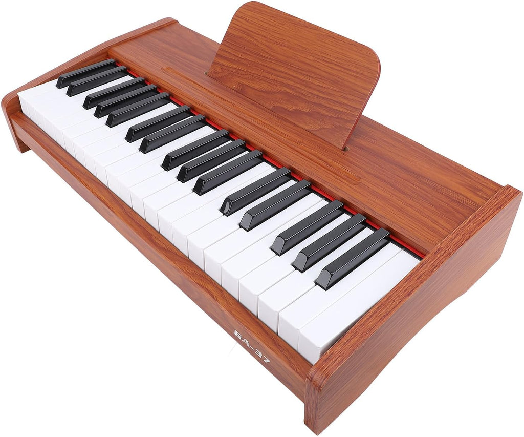 Alomejor 37 Key Piano Keyboard, Electronic Organ Music Toy for Kids with Imitation Wood Grain Design, Stable Construction and Standard Size Keys, 3 Full Octaves for Educational Instrument