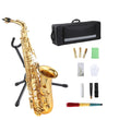 Tenor Saxophone for Beginner Kit with Cleaning Cloth, Case, Mouthpiece, Neck Strap, Reeds