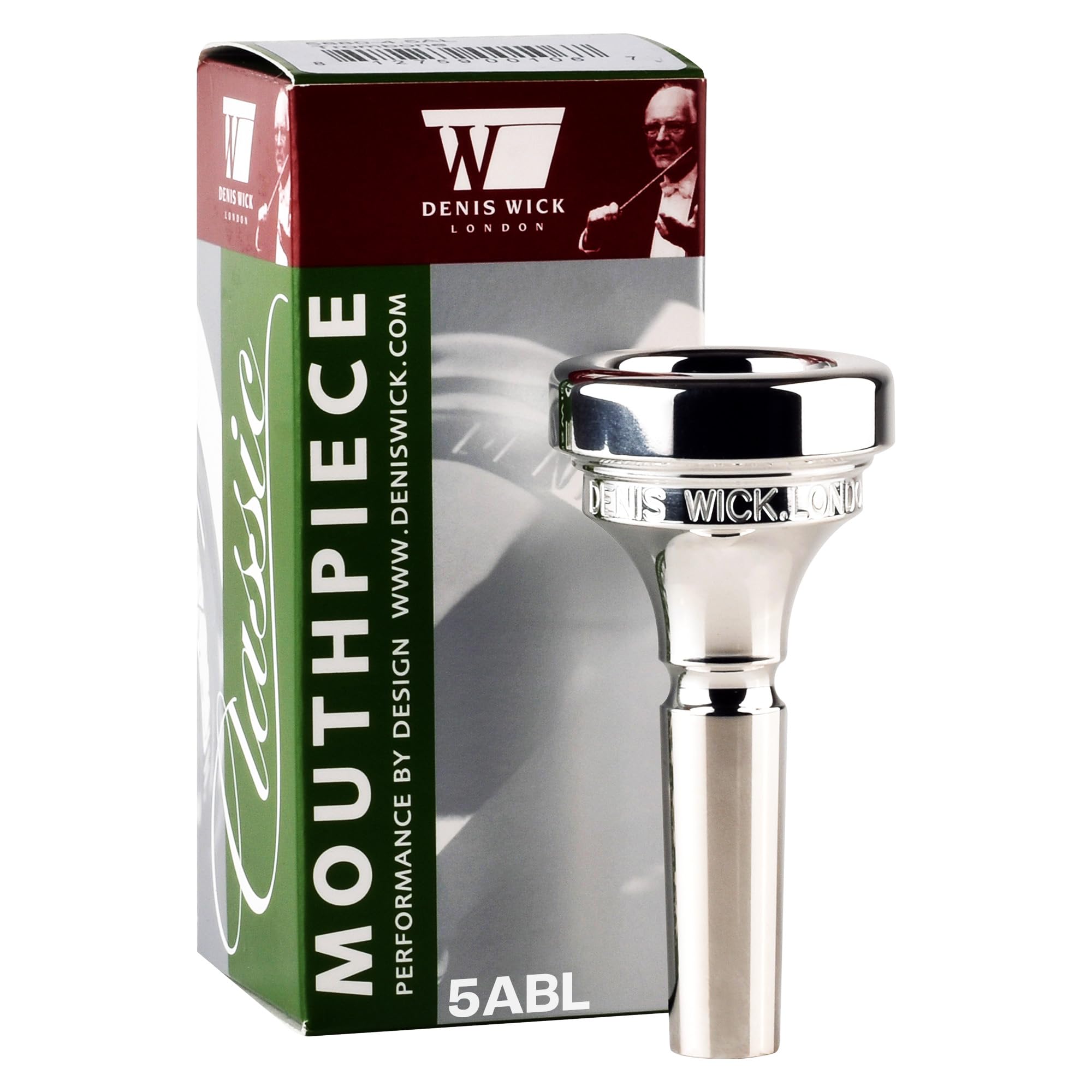 Denis Wick Classic Trombone Mouthpiece Silver Plated, 5880-4AL - Barrel Backbore for Balanced Tone & Smooth Response - Large Shank Fitting Trombone Accessory for Easy Articulation - 26 x 6.72 x 7.38mm