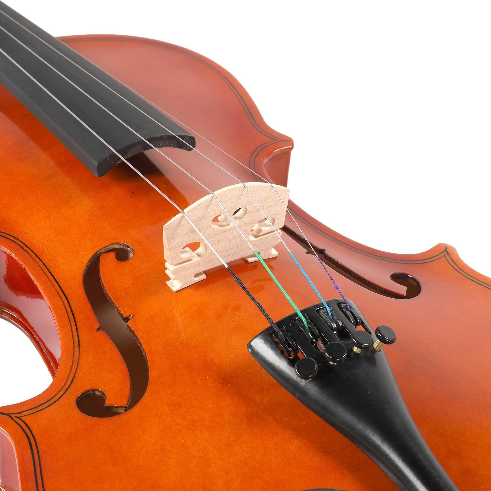 4/4 Full Size Beginner Violin, Acoustic Fiddle Set for Adults, Teens, and Students (Age 12+), with Case, Bow, Bridge, and Rosin (Pink)