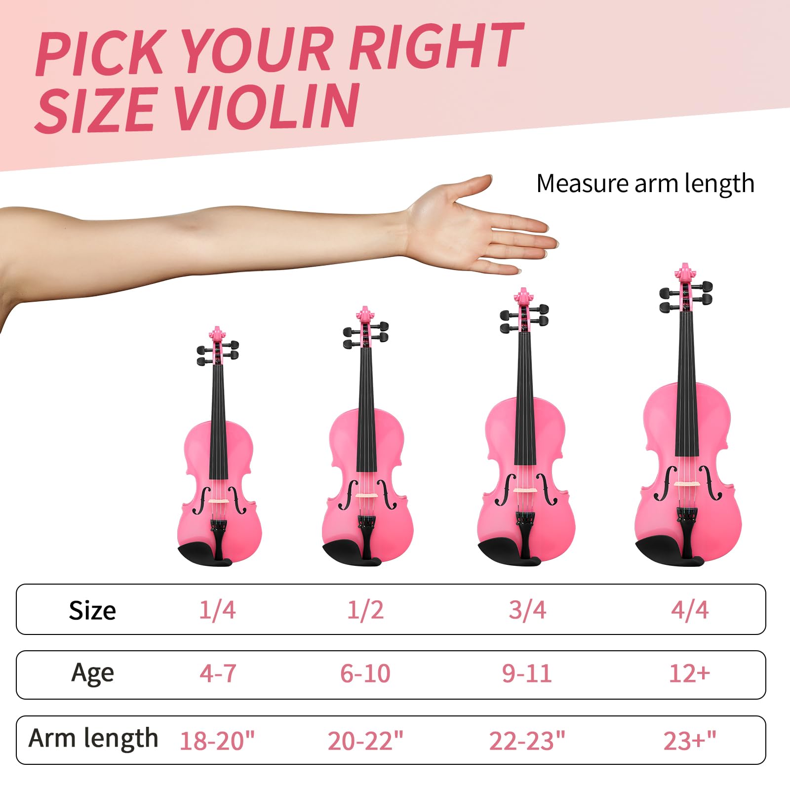 Ktaxon Violin for Beginners Students, Acoustic Violins 4/4, Full Size Fiddle Kit with Case, Bow, Rosin, Adult Teens Learners Age 11+ (Natural)