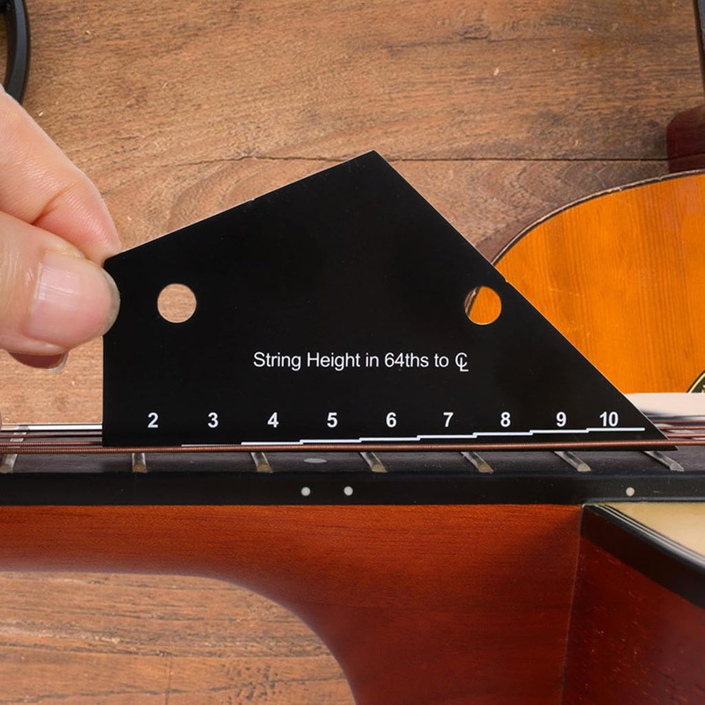 String Action Ruler Precision Luthier Tools | String Action Gauge Guitar Tools for Setup for Acoustic Electric Violin Instrument Repair Maintenance Fret Leveling
