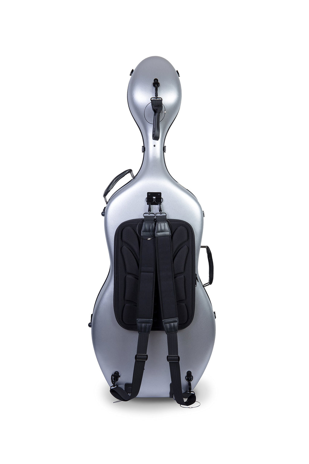 Crossrock Poly Carbon Cello Case for 4/4 Full-Size | Matte Blue Finish, Wheels, Lightweight & Durable – Best for School Orchestra & Student Musicians