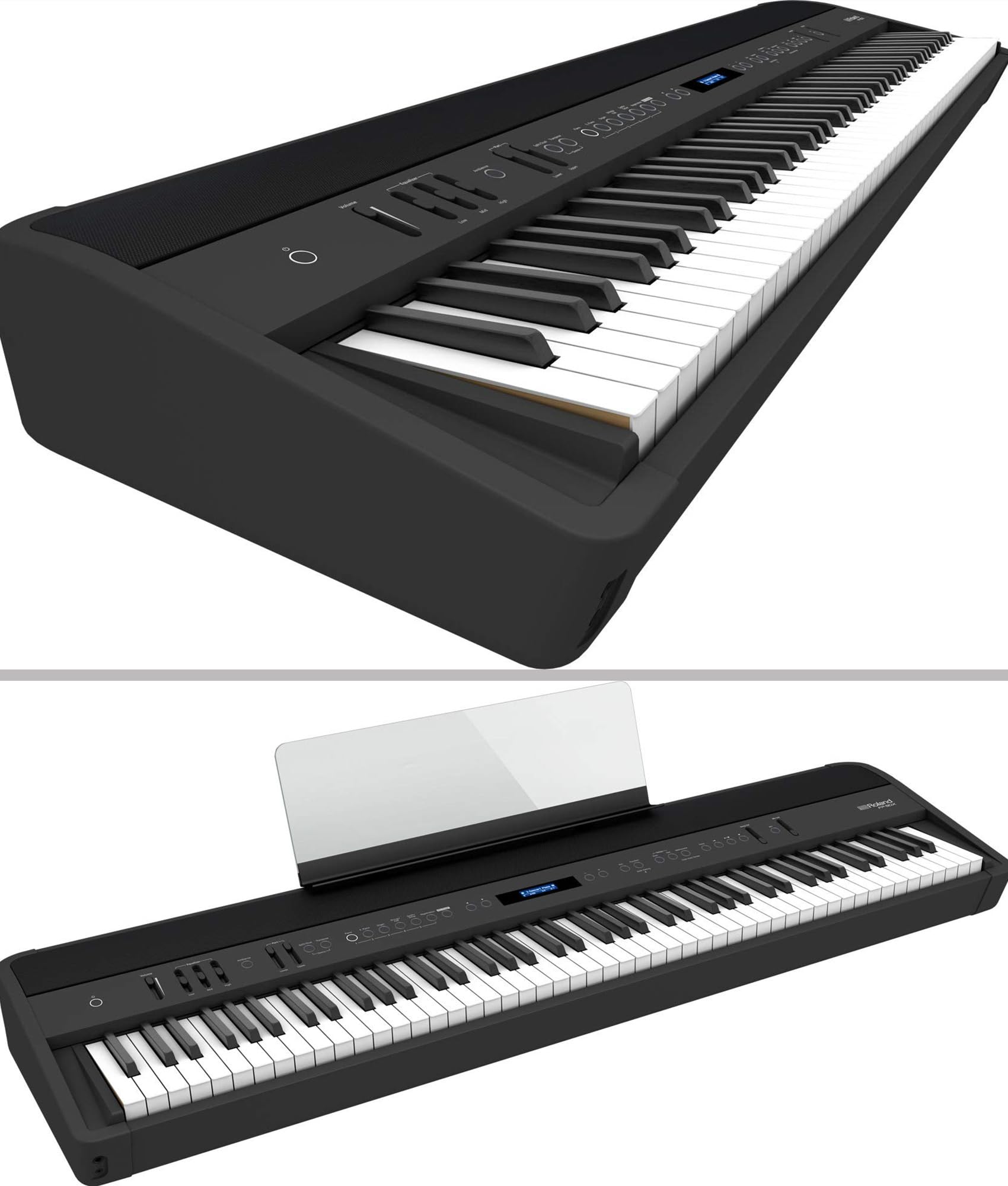 Roland FP-90X 88-Key Digital Piano - White Bundle with KSC-90 Stand, Three Pedal Unit, Bench, Online Lessons, Instructional DVD, and Austin Bazaar Polishing Cloth