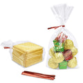 Morepack Large Cello/Cellophane Bags,30x 40 Inches Clear Basket Bags OPP Plastic Cellophane Wrap for Gift Baskets Packaging 20 Pieces (No Bow or Ribbon Included)