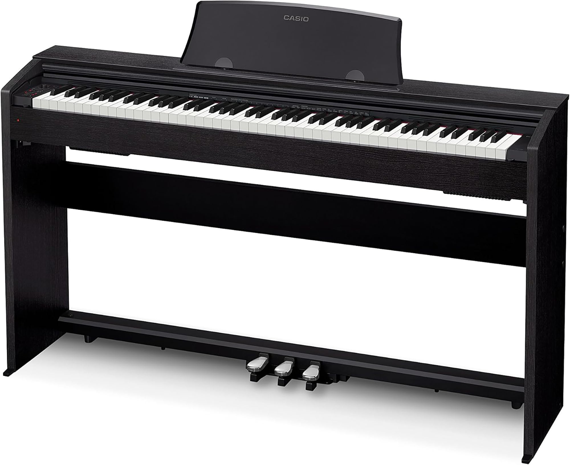 Casio PX-770 Privia Digital Piano - Black Bundle with Furniture Bench, Headphones, Instructional Book, Online Lessons, Instructional DVD, and Austin Bazaar Polishing Cloth