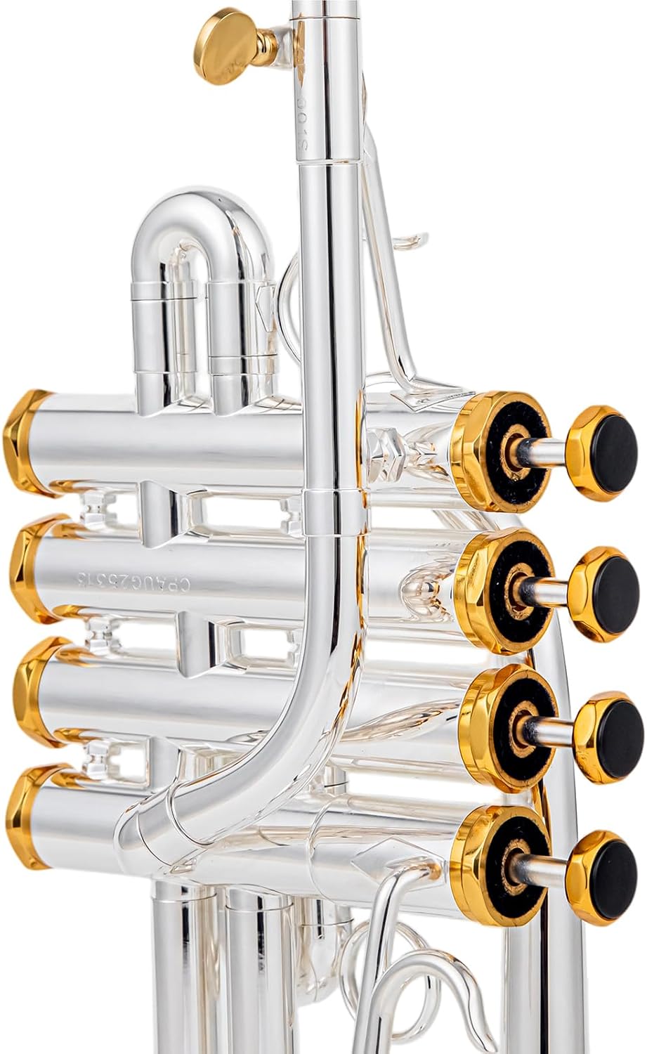 piccolo trumpet cp-901s bb/a tuning 4 valve silver plated with case silver plated piccolo trumpet for intermediate and high school musicians with stainless steel valves