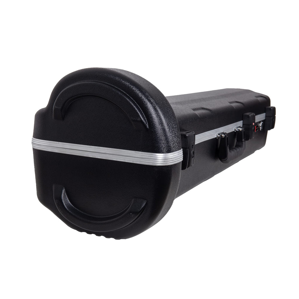 Crossrock Trumpet Case for Bb Horn | Textured Blue Finish with Velvet Interior, Security Lock, Metal Feet & Detachable Strap (CRA861TRBL)
