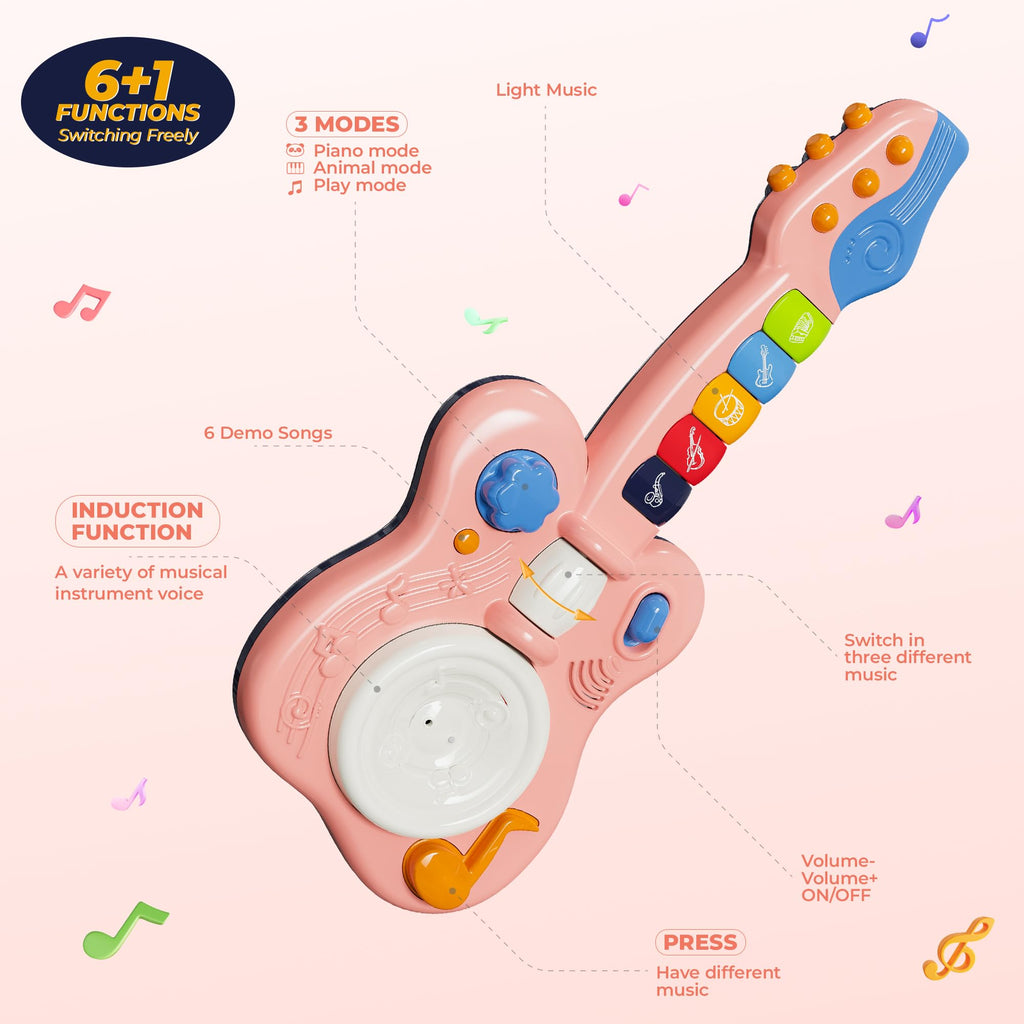 Generic Toddler Musical Trumpet Toy for Kids - 2026 Upgraded Musical Enlightenment Instrument Toy, Develops Musicality, for Boys Girls Ages 3 4 5 6 7 8, Pink