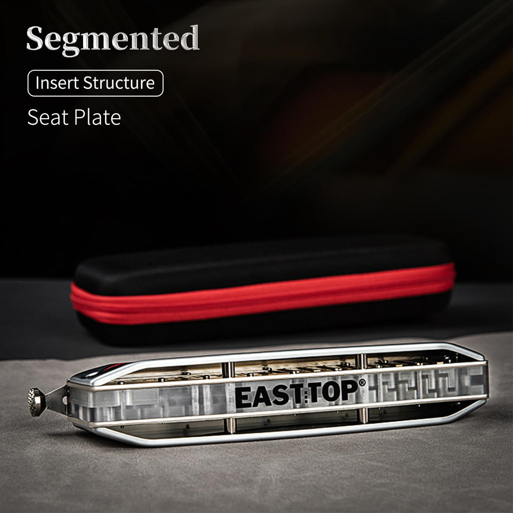 EAST TOP ROMANCE Chromatic Harmonica of 14 Hole, Professional Chromatic Mouth Organ Harmonica For Adults, Students and band players key of C