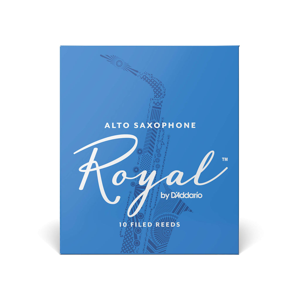 D'Addario Woodwinds Royal Saxophone Reeds - Alto Sax Reeds with Strong Spine - Alto Saxophone Reeds Great for Classical or Jazz - Strength 2.0, 25-pack