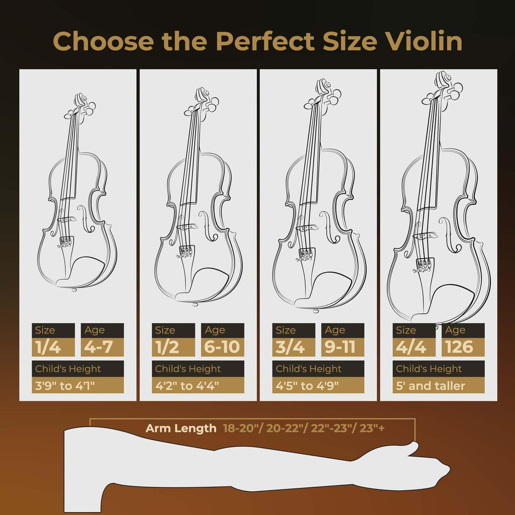 Vangoa Violin 4/4 Full Size Set, Handcrafted Entry Level Acoustic Violin Set with Lightweight Hard Case, Suitable for Beginners, Teens, 12+, Adults, Right Handed Players