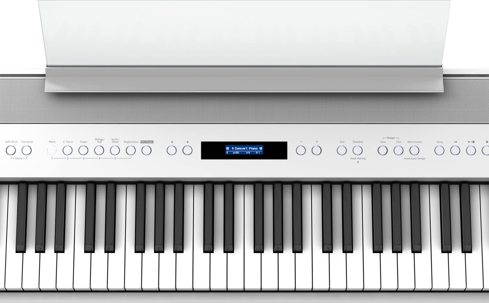 Roland FP-60X 88-Key Digital Piano - White Bundle with Adjustable Stand, Bench, Deluxe Sustain Pedal, Online Piano Lessons, Instructional DVD, and Austin Bazaar Polishing Cloth
