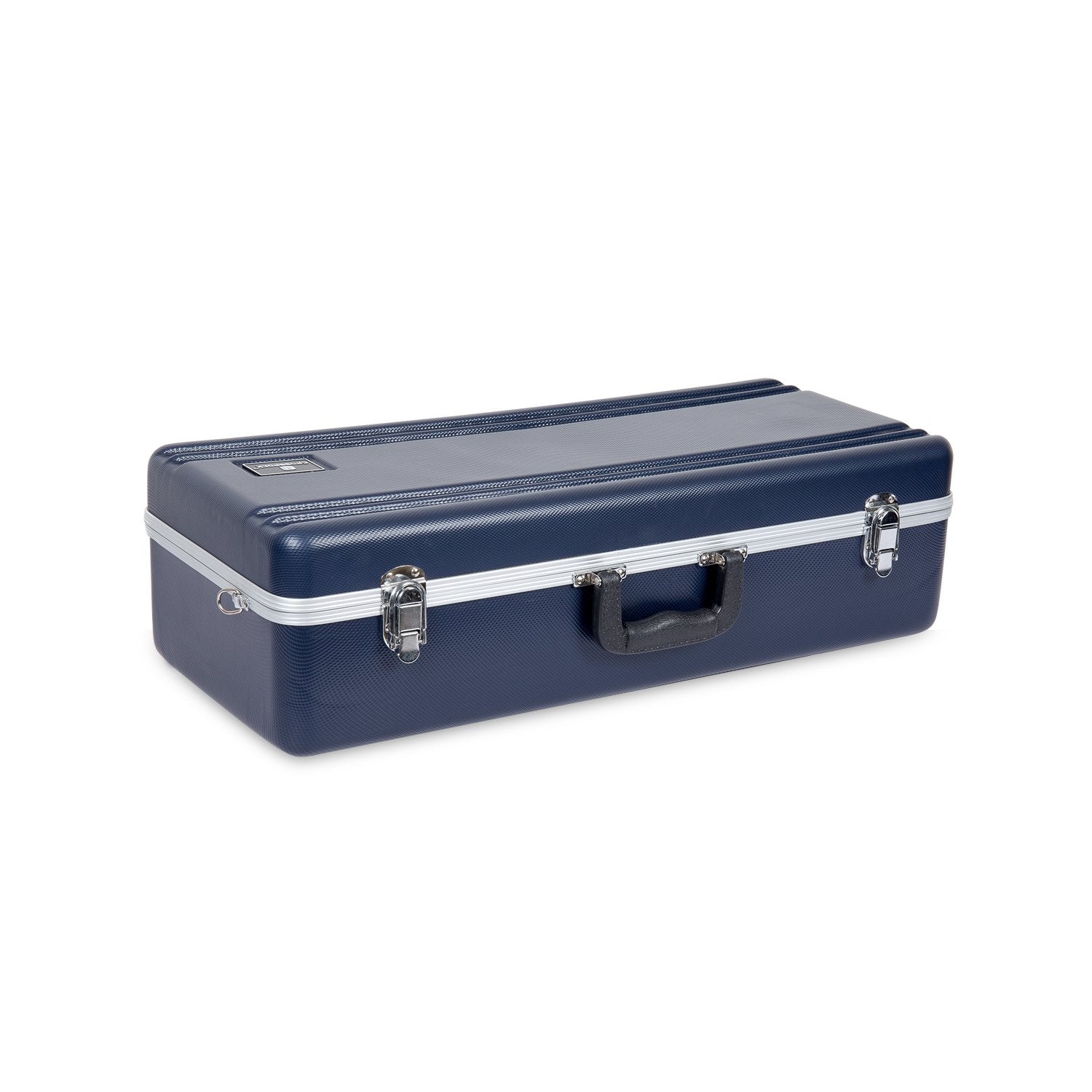 Crossrock ABS Trumpet Case for Bb Horn | Textured Blue Finish with Velvet Interior, Security Lock, Metal Feet & Detachable Strap (CRA862TRBL)