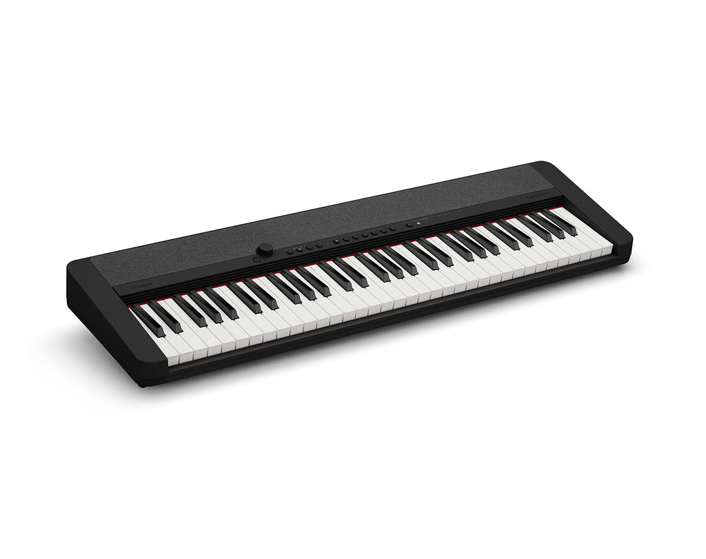 Casio CT-S1 Casiotone 61-Key Portable Keyboard - Black Bundle with Adjustable Stand, Bench, Headphones, Sustain Pedal, Instructional Book, Instructional DVD, and Austin Bazaar Polishing Cloth