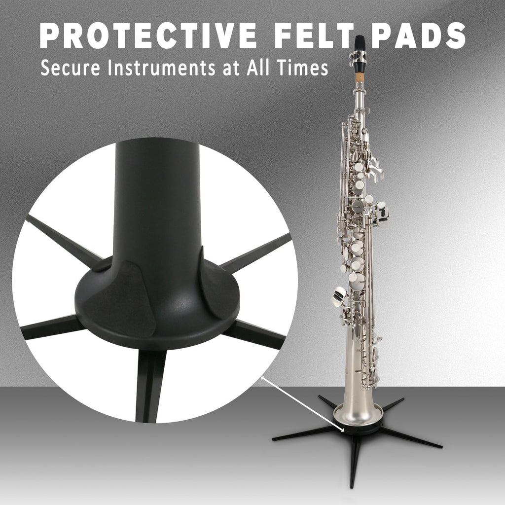 EASTROCK Alto&Tenor Saxophone Wall Stand Saxophone Wall Mount Saxophone Holder Rack (Saxophone Wall Stand), Black