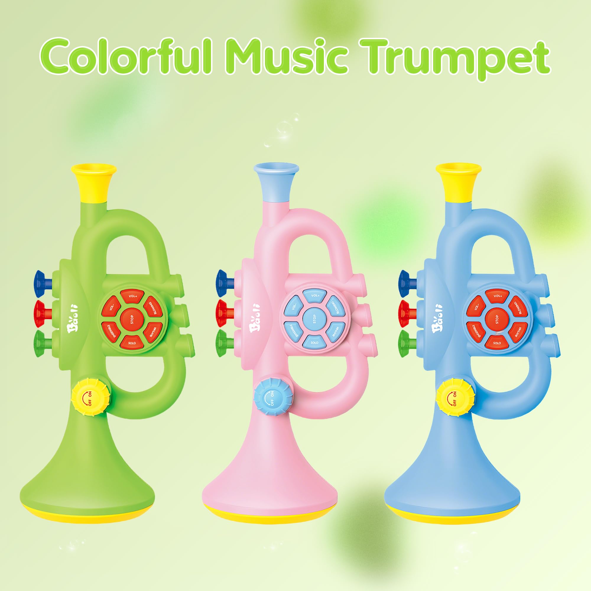 Generic Toddler Musical Trumpet Toy for Kids - 2026 Upgraded Musical Enlightenment Instrument Toy, Develops Musicality, for Boys Girls Ages 3 4 5 6 7 8, Pink
