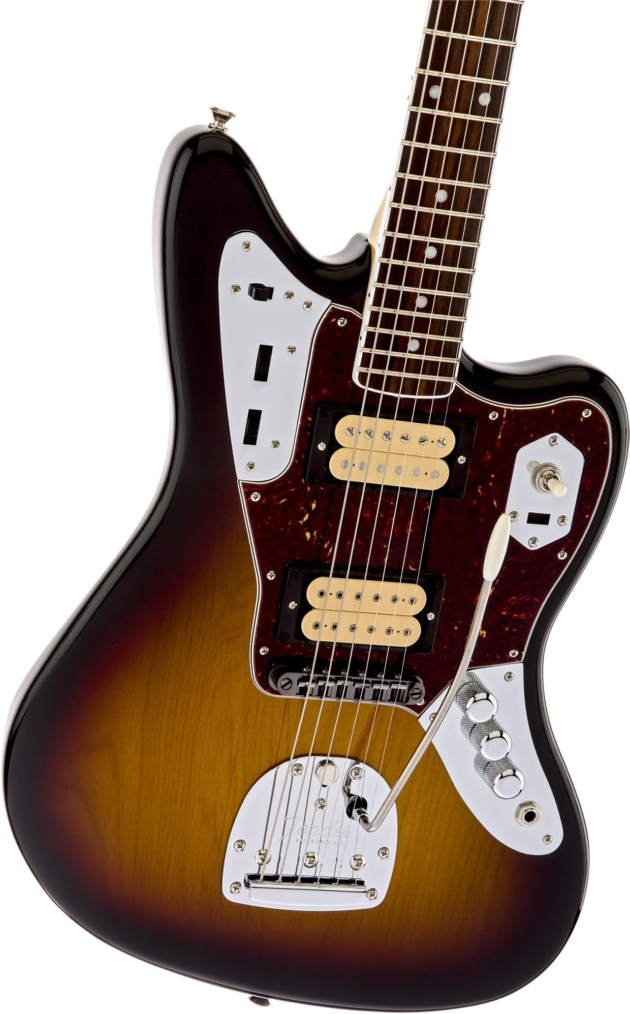 Fender Johnny Marr Jaguar - Olympic White Bundle with Tweed Case, Cable, Strap, and Guitar Cleaning Kit