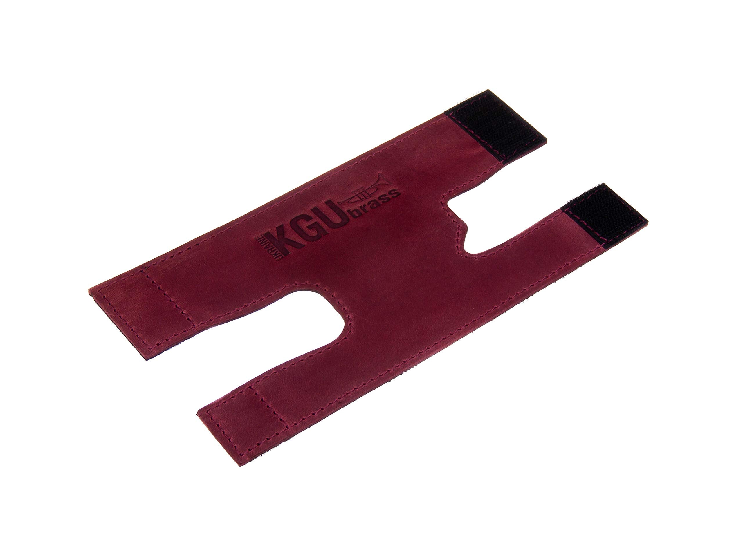 Trumpet valve guard by KGUBrass is the leather trumpet valve protector made of luxurious mild and thick material; use as protection from corrosion, scratches and stains (Marsala)
