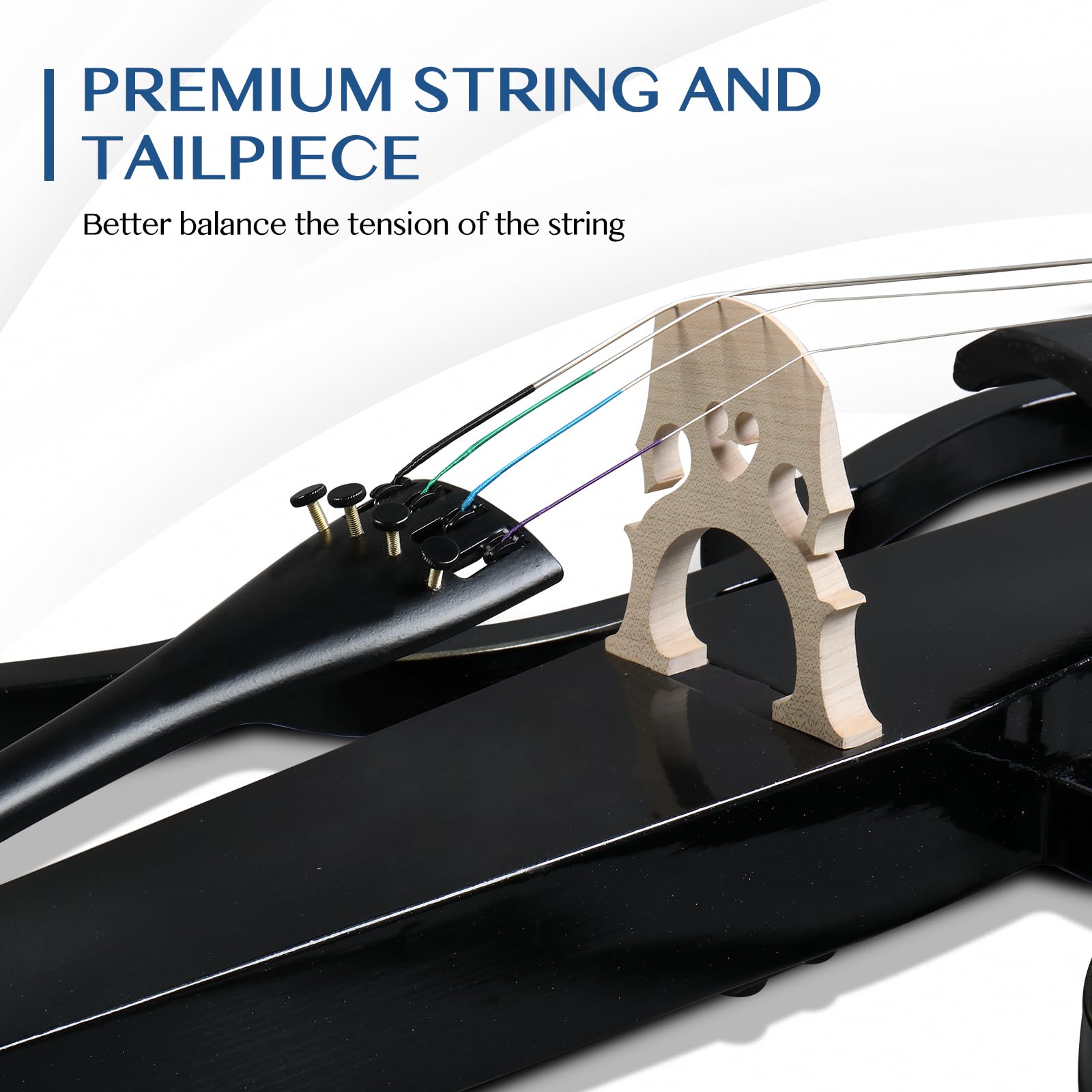Ktaxon 4/4 Full Size Electric Cello with Classic Scroll, Premium Fingerboard & Unmatched Pickup,Includes 7mm Padding Bag, Bow, Rosin & Headphones, Electric Cello for Beginners Adults (Natural)