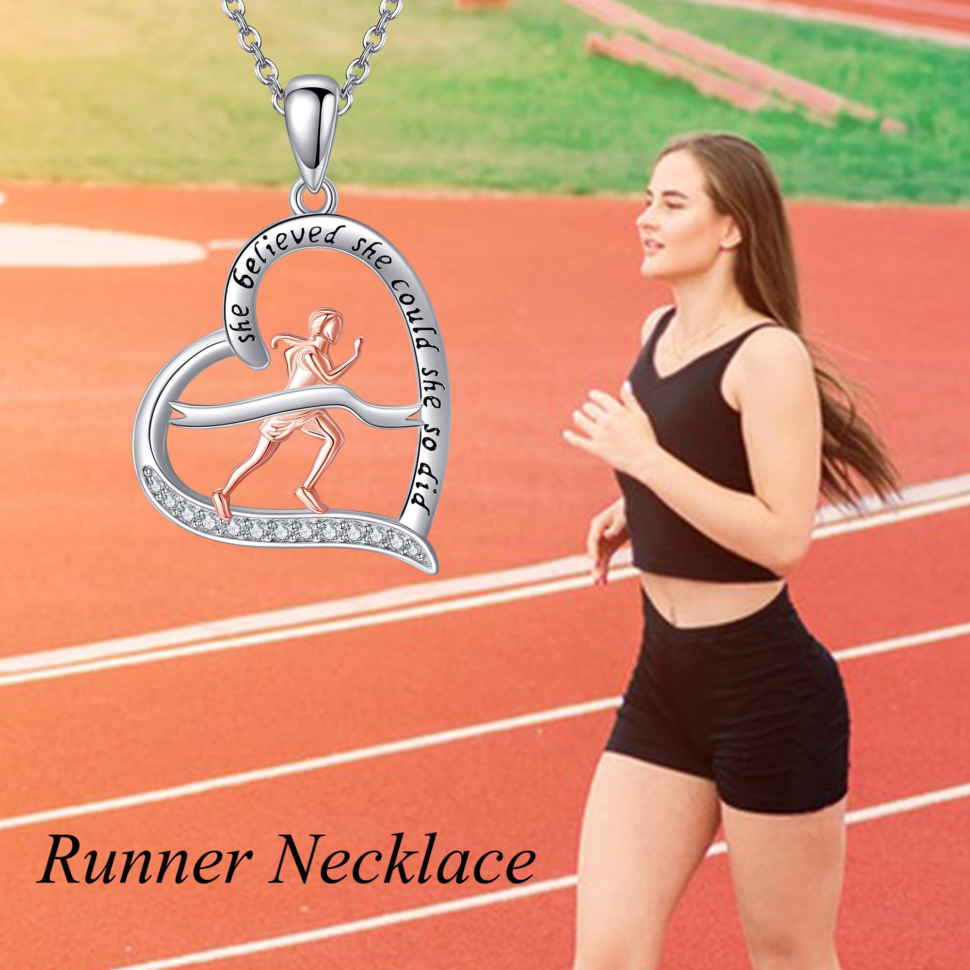 Sterling Silver S925 Ballet/Violinists/Gymnastics/Cello/Runner/Tennis/Piano/Artist Necklace Jewelry Gifts for Women Christmas Gift