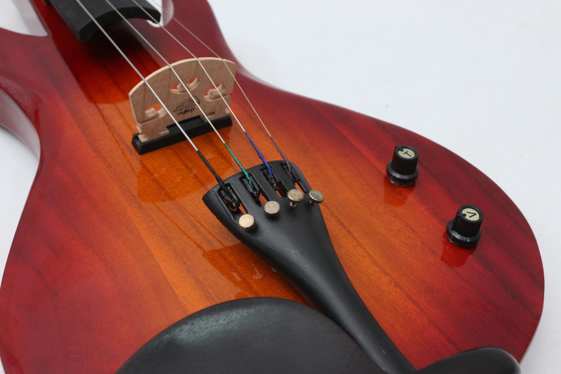 Vetimobato 16 Inch Electric Viola Set Full Size 5-String Solid Wood Practice Viola Kit with Ebony Fingerboard Include Hard Case Brazilwood Bow AUX Cable for Beginners & Adults (5 String Viola Bown)