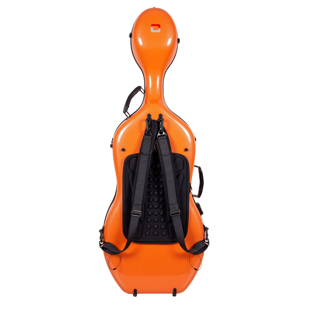 Crossrock Carbon Fiber Case fits for 4/4 Full Size Cello with Removable Shoulder Straps-Black(CRF3020CEFBK)