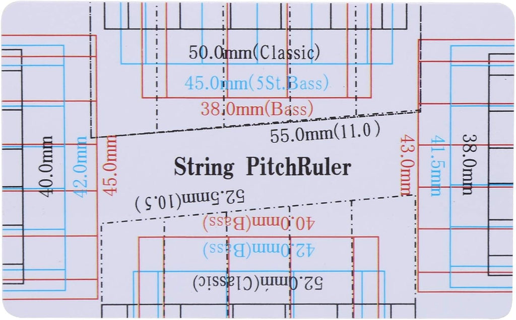 Generic Guitar Ruler Set with Stainless Steel Straight Edge for String Action Measurement and Fret Leveling Tools, 3 Pieces for Electric Guitars