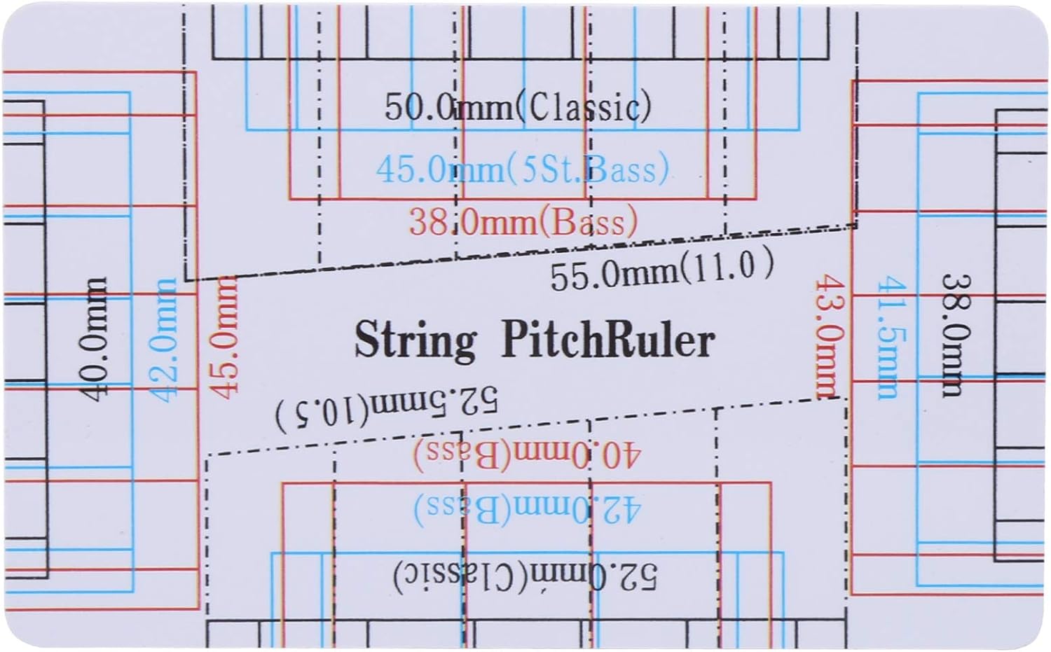 Generic Guitar Ruler Set with Stainless Steel Straight Edge for String Action Measurement and Fret Leveling Tools, 3 Pieces for Electric Guitars