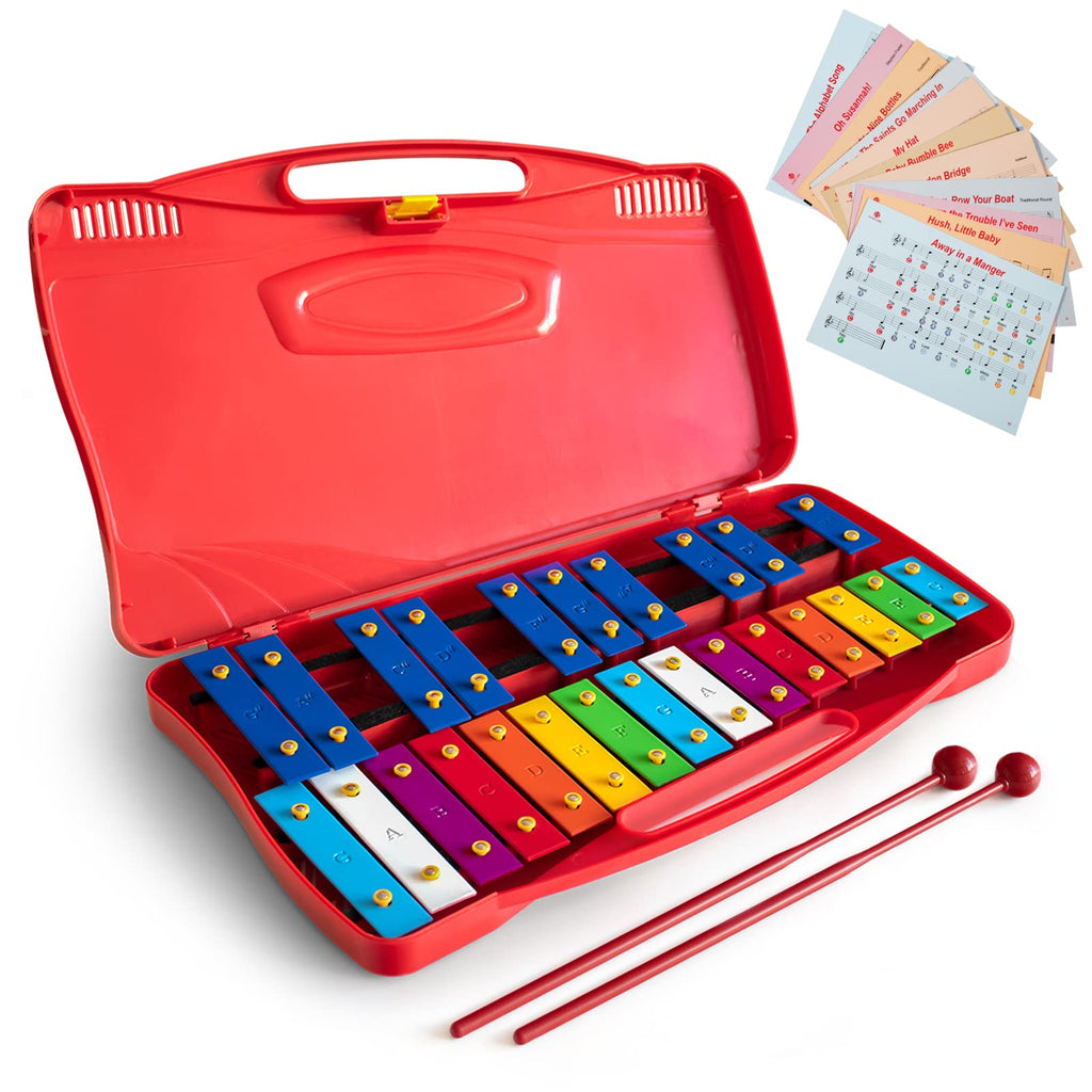 13 Keys Xylophone for Kids Wooden Xylophone Musical Instrument with Mallets Glockenspiel Instrument Educational Sensory Musical Toys Christmas Gift Choice for Boys Girls Aged 3+