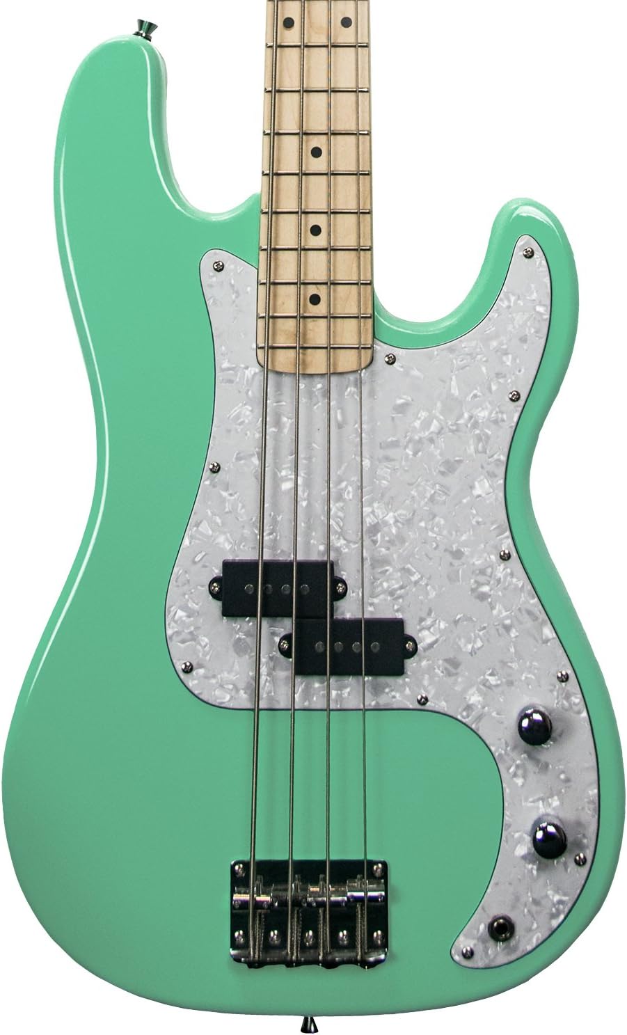 Sawtooth EP Series Electric Bass Guitar, Surf Green w/Pearl Pickguard