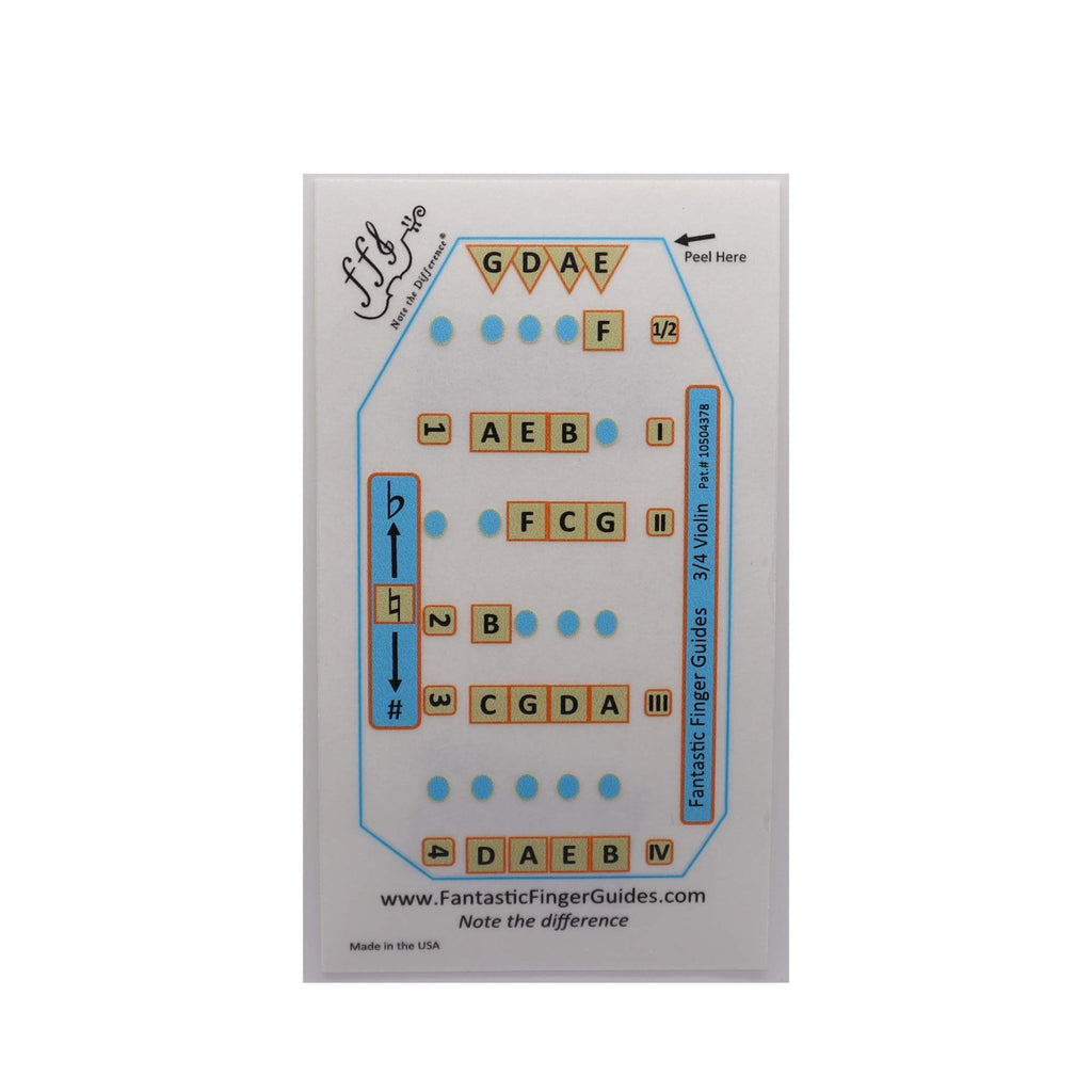 Fantastic Finger Guide for Violins Adult Beginner | Stringed Musical Instruments | Fingerboard and Fretboard Stickers for Learning All Notes | Play or Fiddle, 4/4-Size