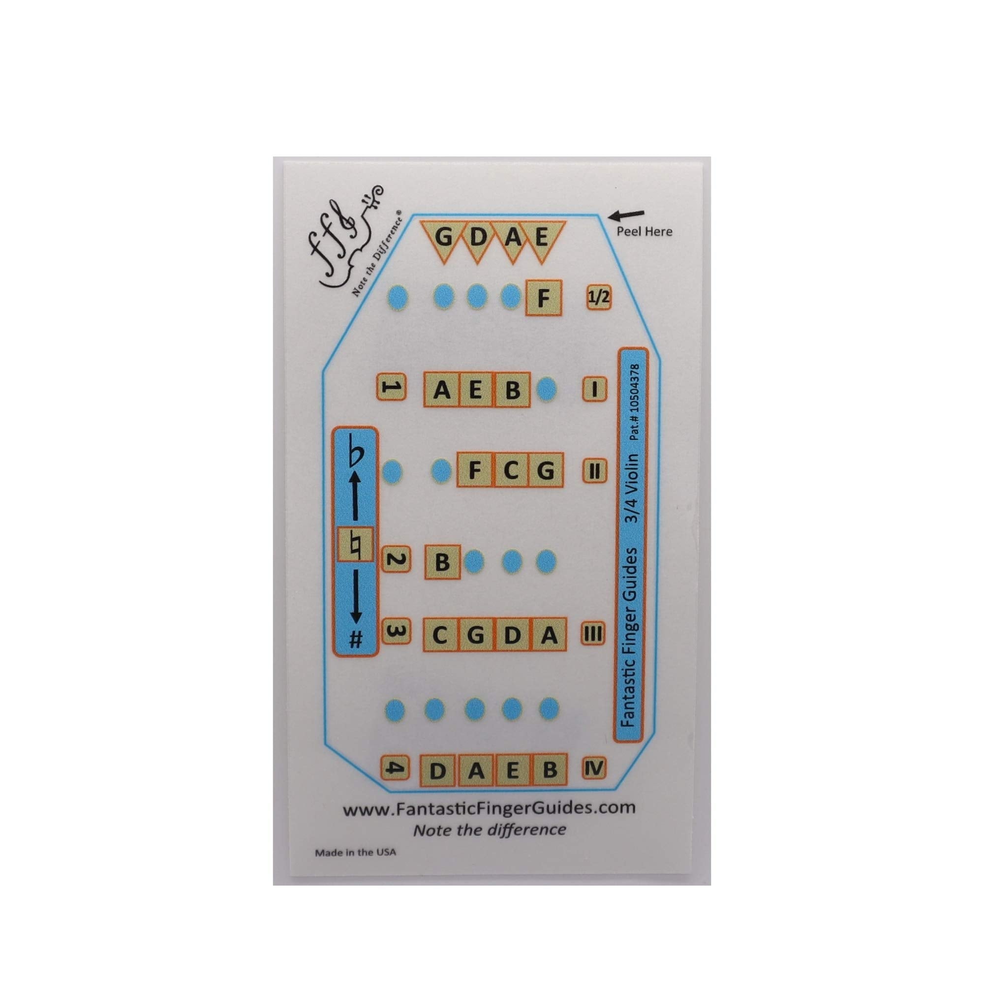 Fantastic Finger Guide for Violins Adult Beginner | Stringed Musical Instruments | Fingerboard and Fretboard Stickers for Learning All Notes | Play or Fiddle, 4/4-Size