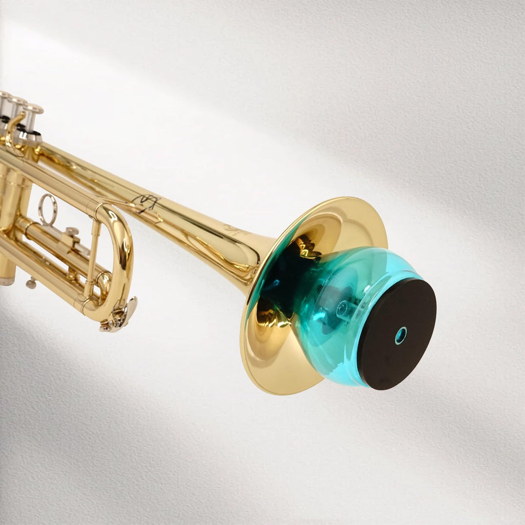 Trumpet Practice Mute - Lightweight Trumpet Accessory - 80% Volume Reduction - Green - Fits All Trumpets